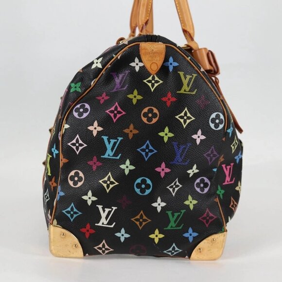 LOUIS VUITTON Monogram Multicolor Keepall 45 Bag Black M92640 Auth 117676V - Picture 4 of 16